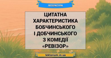 Цитатна характеристика Бобчинського і Добчинського з комедії «Ревізор»