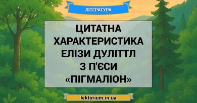 Цитатна характеристика Елізи Дуліттл з п'єси «Пігмаліон»