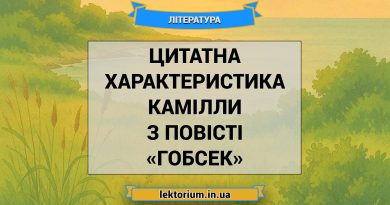 Цитатна характеристика Камілли з повісті «Гобсек»