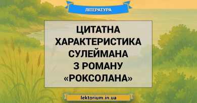 Цитатна характеристика Сулеймана з роману «Роксолана»