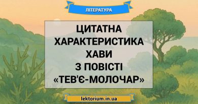 Цитатна характеристика Хави з повісті «Тев'є-молочар»
