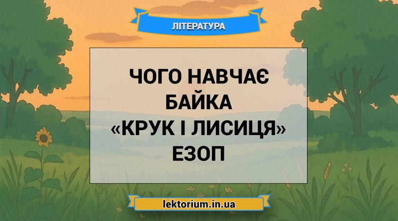 Чого навчає байка «Крук і лисиця» Езоп