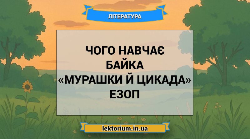 Чого навчає байка «Мурашки й Цикада» Езоп