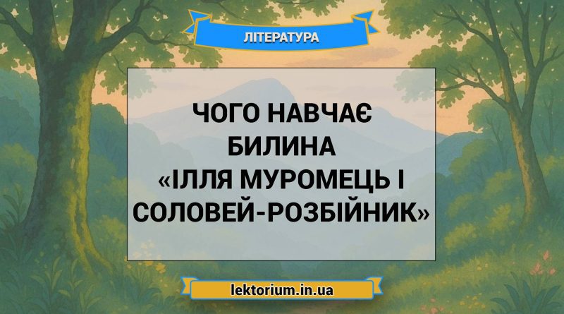 Чого навчає билина «Ілля Муромець і Соловей-розбійник»