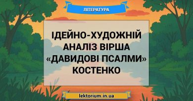 Ідейно-художній аналіз вірша «Давидові Псалми» Костенко