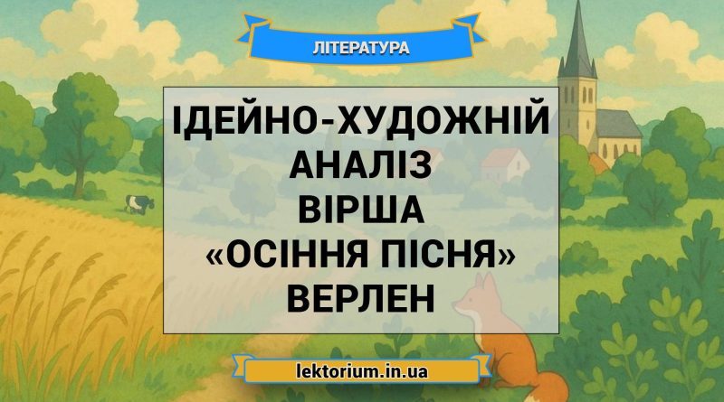 Ідейно-художній аналіз вірша «Осіння пісня» Верлен
