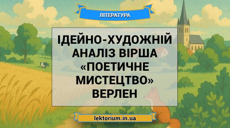 Ідейно-художній аналіз вірша «Поетичне мистецтво» Верлен