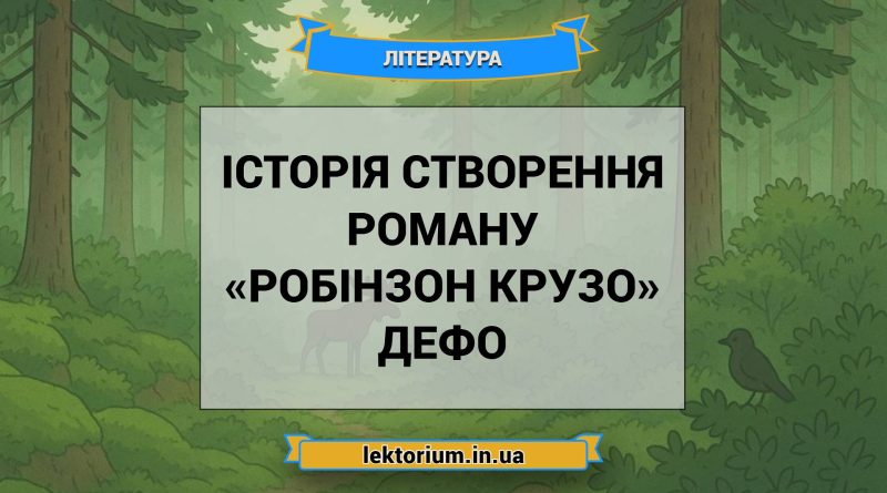 Історія створення роману «Робінзон Крузо» Дефо