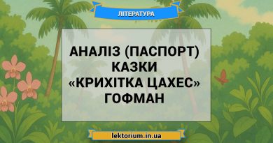 Аналіз (паспорт) казки «Крихітка Цахес» Гофман