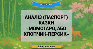 Аналіз (паспорт) казки «Момотаро, або Хлопчик-Персик»