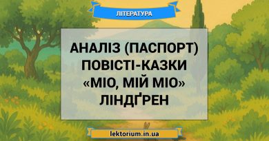 Аналіз (паспорт) повісті-казки «Міо, мій Міо» Ліндґрен