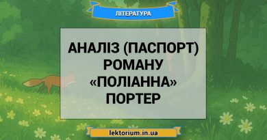 Аналіз (паспорт) роману «Поліанна» Портер