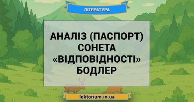 Аналіз (паспорт) сонета «Відповідності» Бодлер