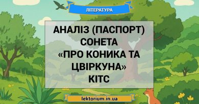 Аналіз (паспорт) сонета «Про коника та цвіркуна» Кітс