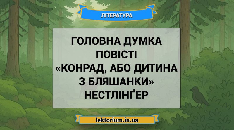 Головна думка повісті «Конрад, або Дитина з бляшанки» Нестлінґер