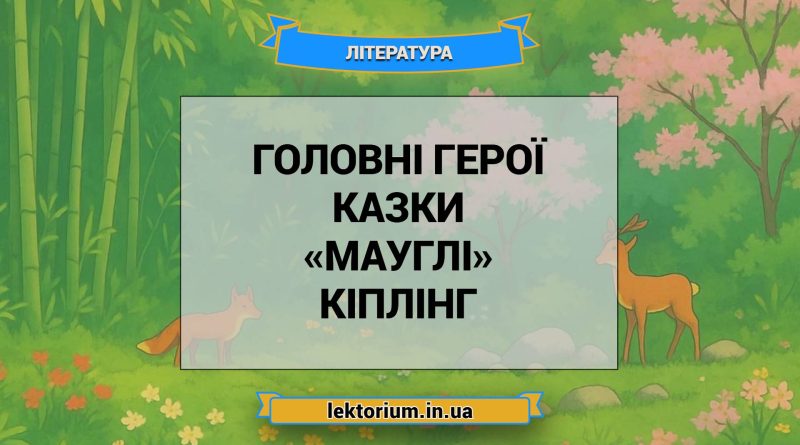 Головні герої казки «Мауглі» Кіплінг