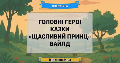 Головні герої казки «Щасливий принц» Вайлд
