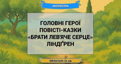 Головні герої повісті-казки «Брати Лев'яче Серце» Ліндґрен