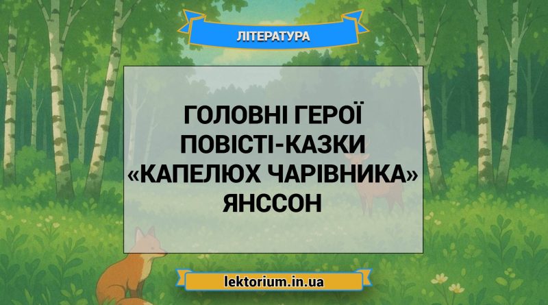 Головні герої повісті-казки «Капелюх Чарівника» Янссон