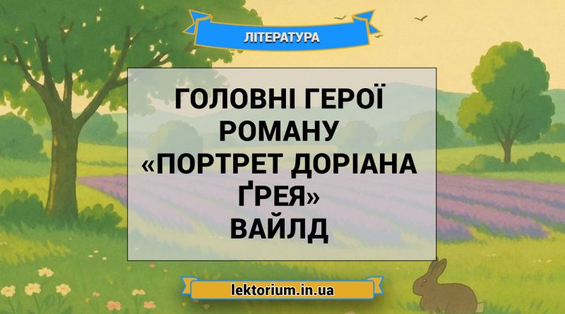 Головні герої роману «Портрет Доріана Ґрея» Вайлд