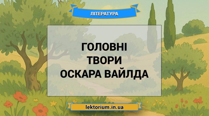 Головні твори Оскара Вайлда