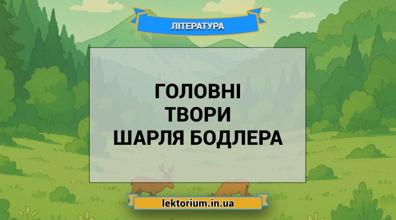 Головні твори Шарля Бодлера
