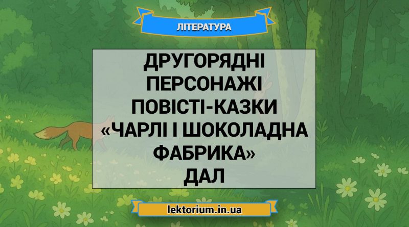 Другорядні персонажі повісті-казки «Чарлі і шоколадна фабрика» Дал