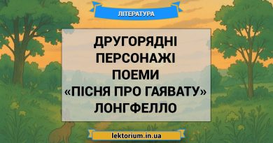 Другорядні персонажі поеми «Пісня про Гаявату» Лонгфелло