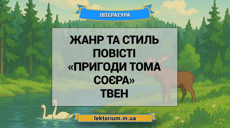 Жанр та стиль повісті «Пригоди Тома Соєра» Твен
