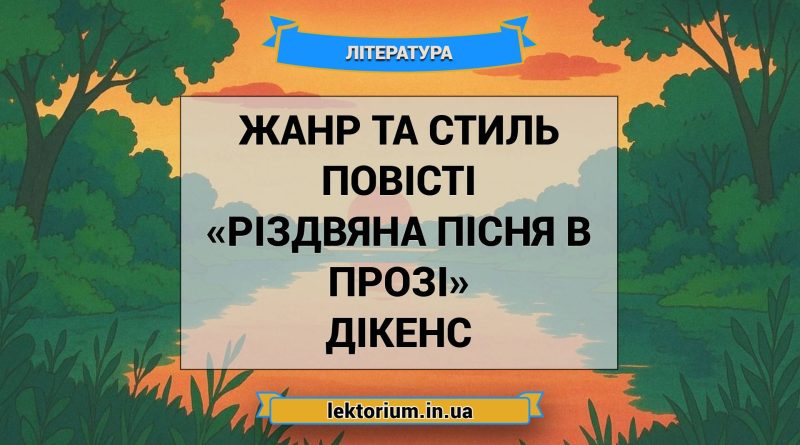 Жанр та стиль повісті «Різдвяна пісня в прозі» Дікенс