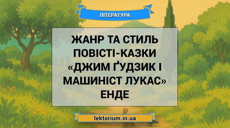 Жанр та стиль повісті-казки «Джим Ґудзик і машиніст Лукас» Енде