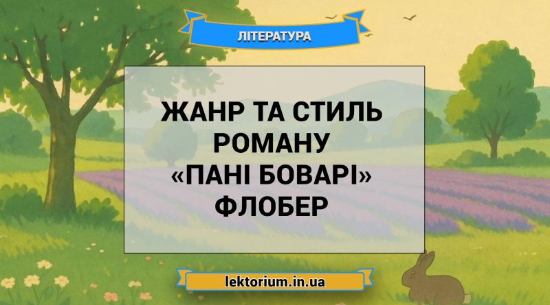 Жанр та стиль роману «Пані Боварі» Флобер