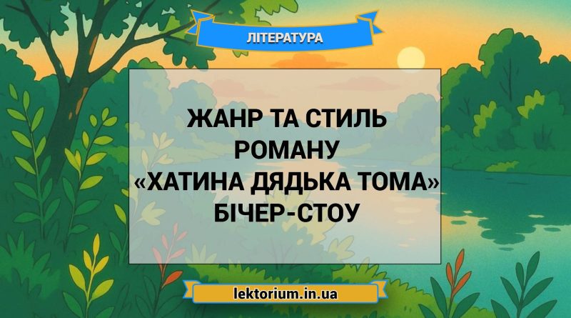 Жанр та стиль роману «Хатина дядька Тома» Бічер-Стоу