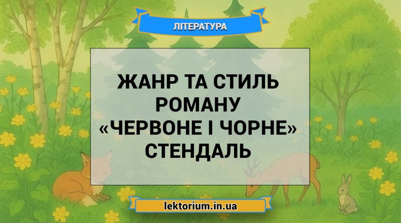 Жанр та стиль роману «Червоне і чорне» Стендаль