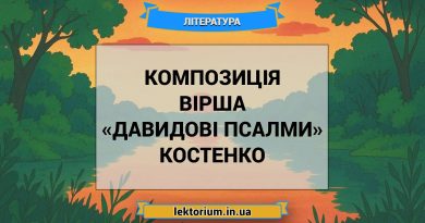 Композиція вірша «Давидові Псалми» Костенко