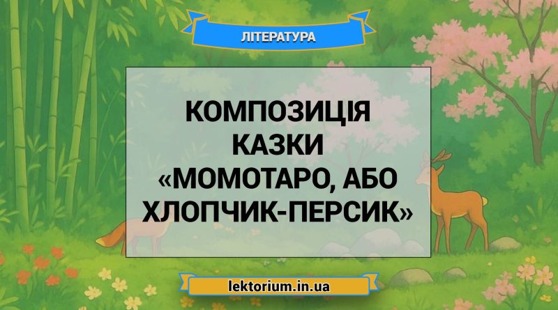 Композиція казки «Момотаро, або Хлопчик-Персик»