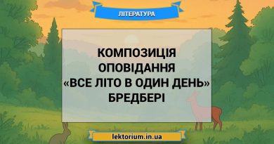 Композиція оповідання «Все літо в один день» Бредбері