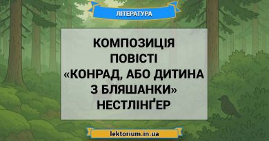 Композиція повісті «Конрад, або Дитина з бляшанки» Нестлінґер