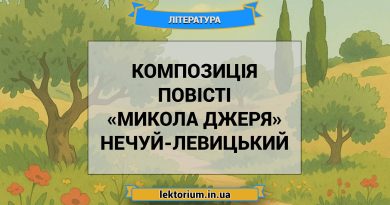 Композиція повісті «Микола Джеря» Нечуй-Левицький