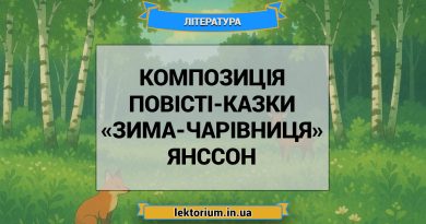 Композиція повісті-казки «Зима-чарівниця» Янссон