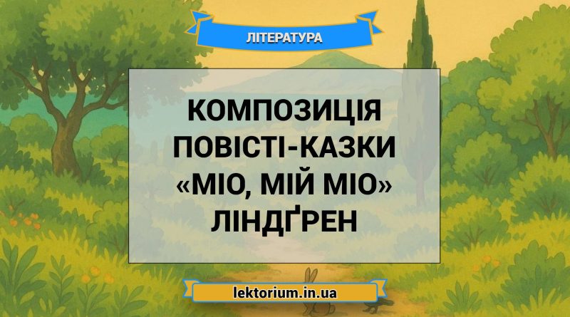 Композиція повісті-казки «Міо, мій Міо» Ліндґрен