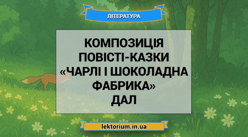 Композиція повісті-казки «Чарлі і шоколадна фабрика» Дал