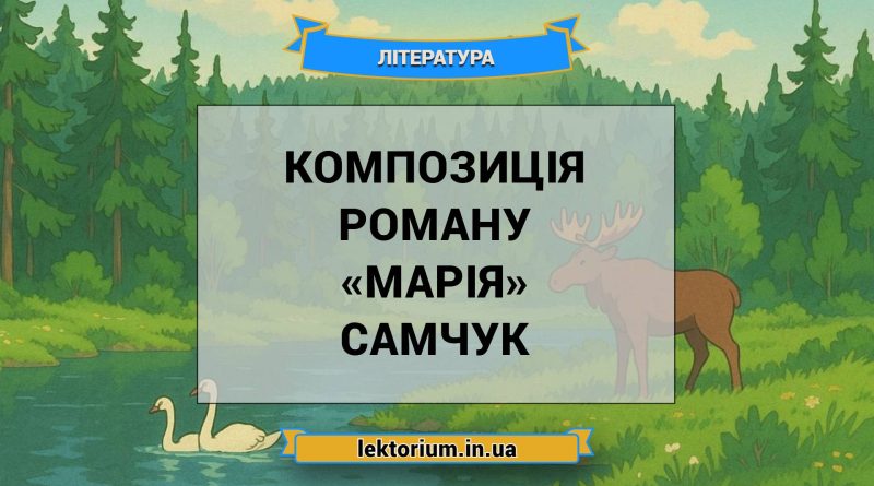 Композиція роману «Марія» Самчук