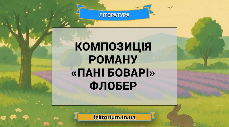 Композиція роману «Пані Боварі» Флобер