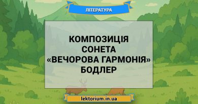 Композиція сонета «Вечорова гармонія» Бодлер