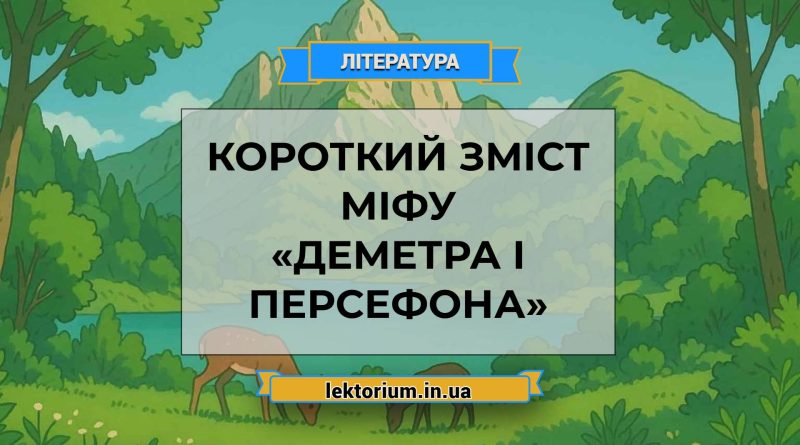 Короткий зміст міфу «Деметра і Персефона»