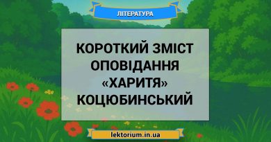 Короткий зміст оповідання «Харитя» Коцюбинський