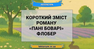 Короткий зміст роману «Пані Боварі» Флобер
