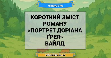 Короткий зміст роману «Портрет Доріана Ґрея» Вайлд