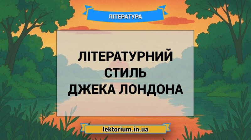 Літературний стиль Джека Лондона